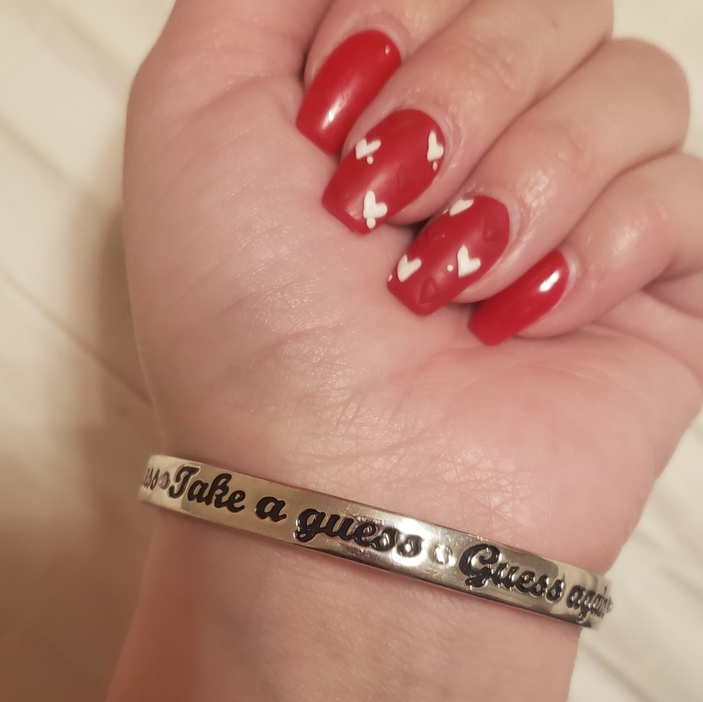 GUESS Silver Bangle Bracelet